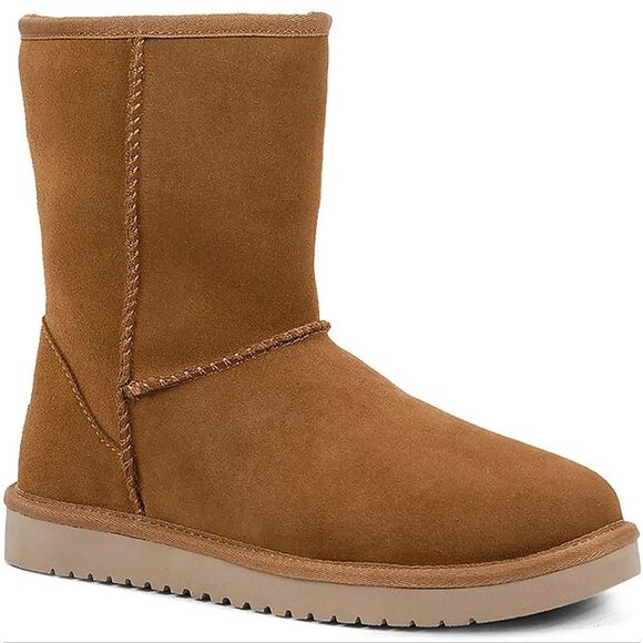 Koolaburra By Ugg Koola Short Pull-On Boots- Dark Beige - Picture 2 of 11